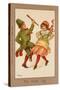 Two Children, in Traditional Irish Costume, Dance a Lively Jig-null-Stretched Canvas