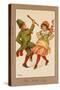 Two Children, in Traditional Irish Costume, Dance a Lively Jig-null-Stretched Canvas