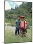 Two Children Near Machu Picchu, Peru, South America-Oliviero Olivieri-Mounted Photographic Print