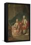 Two Children of Empress Maria Theresa of Austria (1717-80) Leopold (1747-92) (Later Emperor Leopold-Martin II Mytens or Meytens-Framed Stretched Canvas