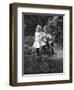 Two Children on a Tricycle, 1911-1912-CW Perry-Framed Giclee Print