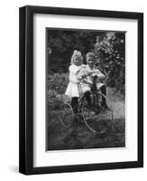 Two Children on a Tricycle, 1911-1912-CW Perry-Framed Giclee Print