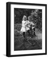 Two Children on a Tricycle, 1911-1912-CW Perry-Framed Giclee Print