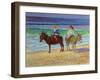 Two Children on Donkeys-Robert Tyndall-Framed Giclee Print