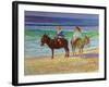 Two Children on Donkeys-Robert Tyndall-Framed Giclee Print