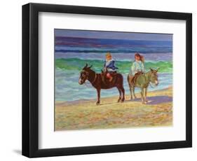 Two Children on Donkeys-Robert Tyndall-Framed Giclee Print