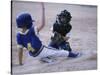 Two Children Playing Baseball-null-Stretched Canvas