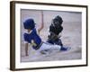 Two Children Playing Baseball-null-Framed Photographic Print