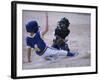 Two Children Playing Baseball-null-Framed Photographic Print