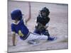 Two Children Playing Baseball-null-Mounted Photographic Print