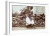 Two Children Playing Outdoors, 1890S-null-Framed Giclee Print