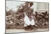 Two Children Playing Outdoors, 1890S-null-Mounted Giclee Print