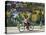 Two Children Ride Their Bicycle Pass a Mural-null-Stretched Canvas