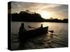 Two Children Sail in the Cocibolca Lake, Managua, Nicaragua-Esteban Felix-Stretched Canvas