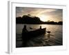 Two Children Sail in the Cocibolca Lake, Managua, Nicaragua-Esteban Felix-Framed Photographic Print