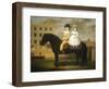 Two Children Seated on a Black Pony-Nathan Theodore Fielding-Framed Giclee Print