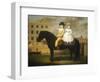 Two Children Seated on a Black Pony-Nathan Theodore Fielding-Framed Giclee Print