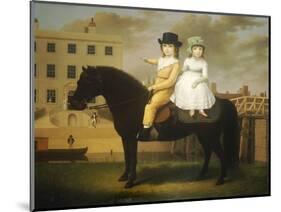 Two Children Seated on a Black Pony-Nathan Theodore Fielding-Mounted Giclee Print