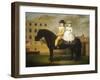 Two Children Seated on a Black Pony-Nathan Theodore Fielding-Framed Giclee Print