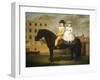 Two Children Seated on a Black Pony-Nathan Theodore Fielding-Framed Giclee Print