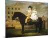 Two Children Seated on a Black Pony-Nathan Theodore Fielding-Mounted Giclee Print