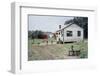 Two Children Stand in a Yard under a Laundry Line, Edisto Island, South Carolina, 1956-Walter Sanders-Framed Photographic Print