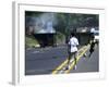 Two Children Take Advantage of a Blockade-null-Framed Photographic Print