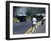 Two Children Take Advantage of a Blockade-null-Framed Photographic Print