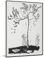 Two Children Try To Get a Cat Down From a Tree-Arthur Rackham-Mounted Giclee Print