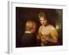 Two Children with a Basket of Flowers-William Tate-Framed Giclee Print