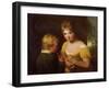 Two Children with a Basket of Flowers-William Tate-Framed Giclee Print