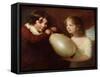 Two Children with a Pig's Bladder-William Tate-Framed Stretched Canvas