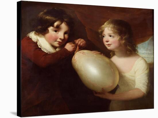 Two Children with a Pig's Bladder-William Tate-Stretched Canvas