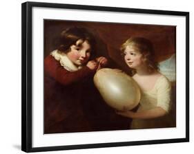 Two Children with a Pig's Bladder-William Tate-Framed Giclee Print