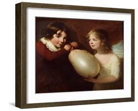 Two Children with a Pig's Bladder-William Tate-Framed Giclee Print