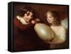 Two Children with a Pig's Bladder-William Tate-Framed Stretched Canvas