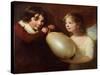 Two Children with a Pig's Bladder-William Tate-Stretched Canvas