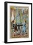 Two Children Wondering Where their Pet Caged Bird Has Escaped To-null-Framed Giclee Print