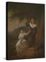 Two Children-Julius Caesar Ibbetson-Stretched Canvas