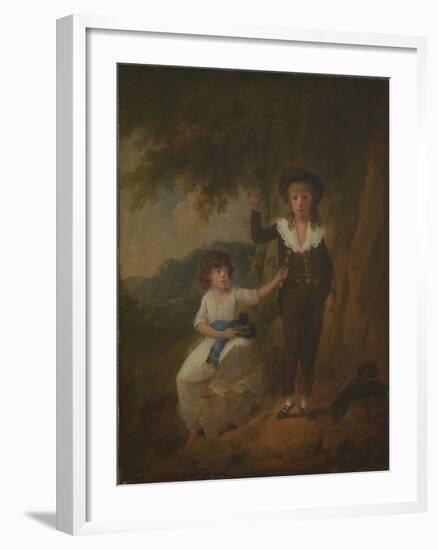 Two Children-Julius Caesar Ibbetson-Framed Giclee Print