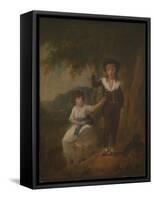 Two Children-Julius Caesar Ibbetson-Framed Stretched Canvas