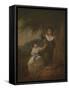 Two Children-Julius Caesar Ibbetson-Framed Stretched Canvas