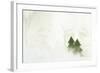 Two Christmas Trees in Stylised Winter Landscape - Softy and Softly-Petra Daisenberger-Framed Photographic Print