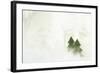 Two Christmas Trees in Stylised Winter Landscape - Softy and Softly-Petra Daisenberger-Framed Photographic Print