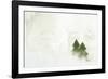 Two Christmas Trees in Stylised Winter Landscape - Softy and Softly-Petra Daisenberger-Framed Photographic Print