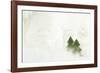 Two Christmas Trees in Stylised Winter Landscape - Softy and Softly-Petra Daisenberger-Framed Photographic Print