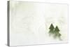 Two Christmas Trees in Stylised Winter Landscape - Softy and Softly-Petra Daisenberger-Stretched Canvas