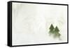 Two Christmas Trees in Stylised Winter Landscape - Softy and Softly-Petra Daisenberger-Framed Stretched Canvas