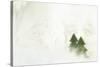 Two Christmas Trees in Stylised Winter Landscape - Softy and Softly-Petra Daisenberger-Stretched Canvas