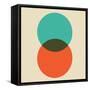 Two Circles-Eline Isaksen-Framed Stretched Canvas